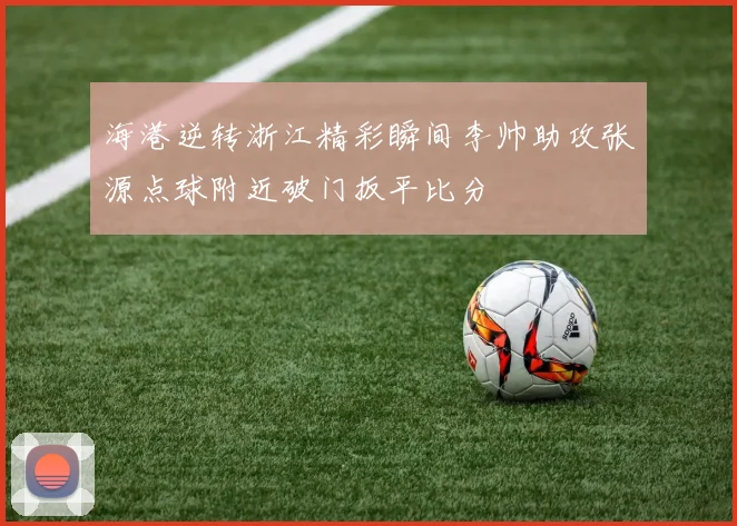 海港逆转浙江精彩瞬间李帅助攻张源点球附近破门扳平比分